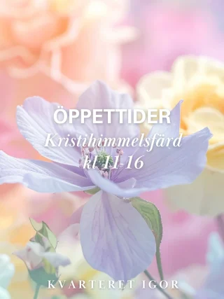 Barnfestival, SM i dans och så Kristihimmelsfärd, denna majvecka är fullspäckad här i Västerås och vi har lite avvikande öppettider nu på torsdag 🌞🌸 Välkomna till oss imorgon mellan kl 11-16, resten av helgen har vi öppet som vanligt!

#kvarteretigor #västeråsbästacityshopping